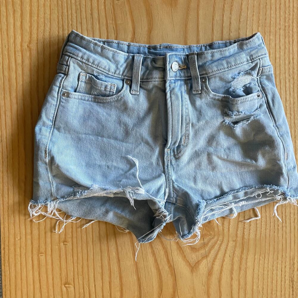 Denim Women's Shorts - Old Navy - OG Straight Distressed - Women's Size 0 EUC
